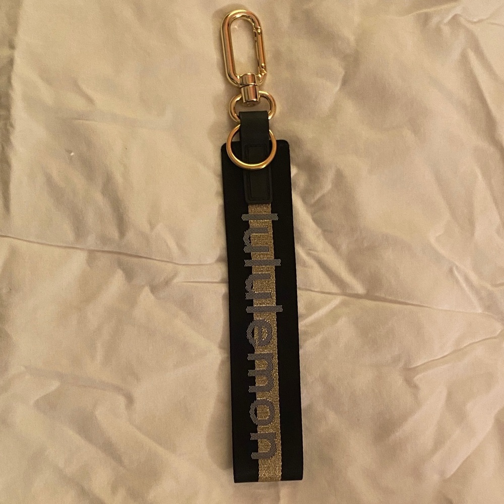 lululemon Black and Gold Keychain